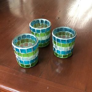 Glass votive candle holders